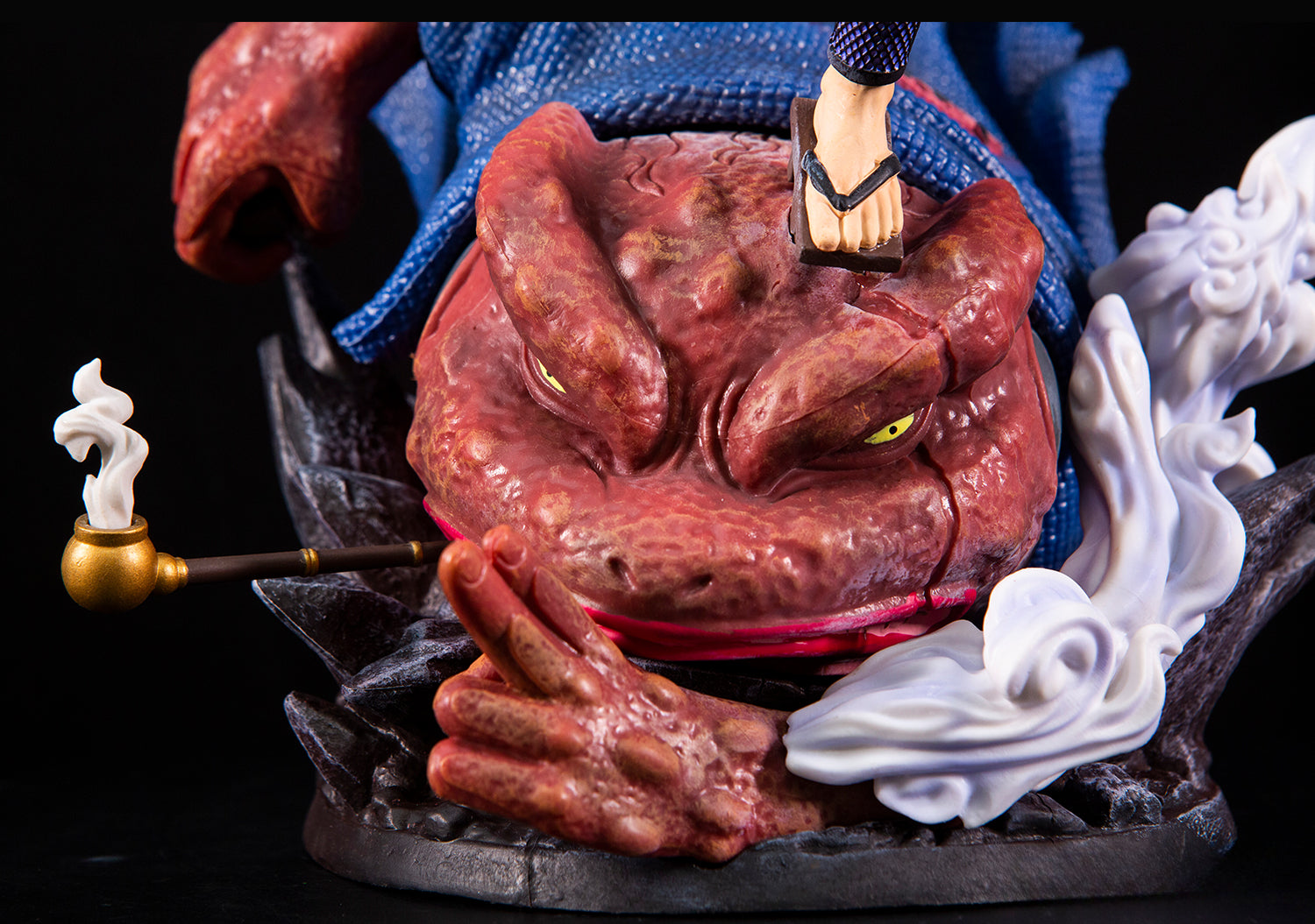 Figura de acción de Jiraiya - 38 cm | Cabezas intercambiables con jutsu de invocación y sapo sage pose