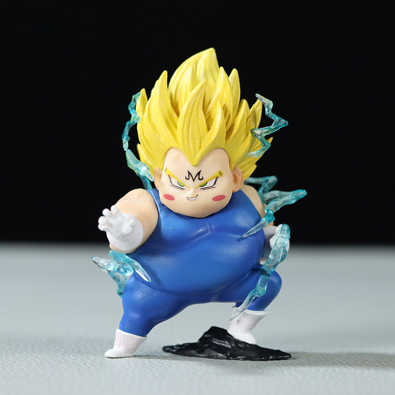 Dragon Ball Z Mini Vegeta y Goku Figures Set - 7.5cm, 0.1 kg - Transformación de Super Saiyan