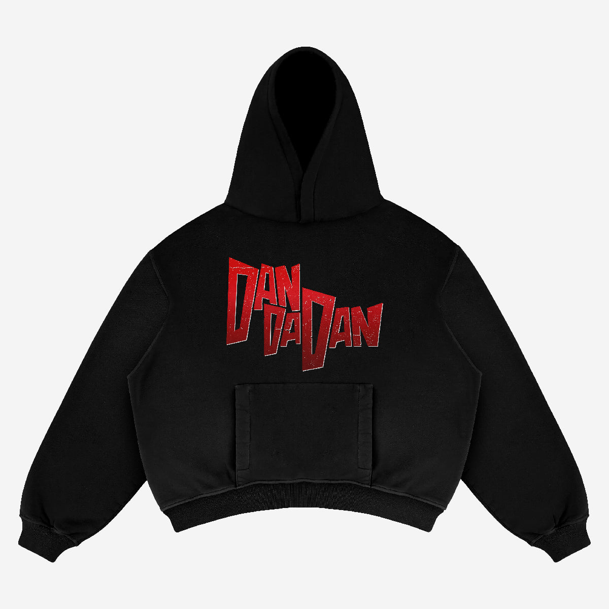 Check out the ultimate anime streetwear: the black Dandadan Anime Hoodie. Made from 360 GSM cotton, it features a large front pocket and an Okarun graphic on the back with bold red "DANDADAN" text for an edgy vibe.