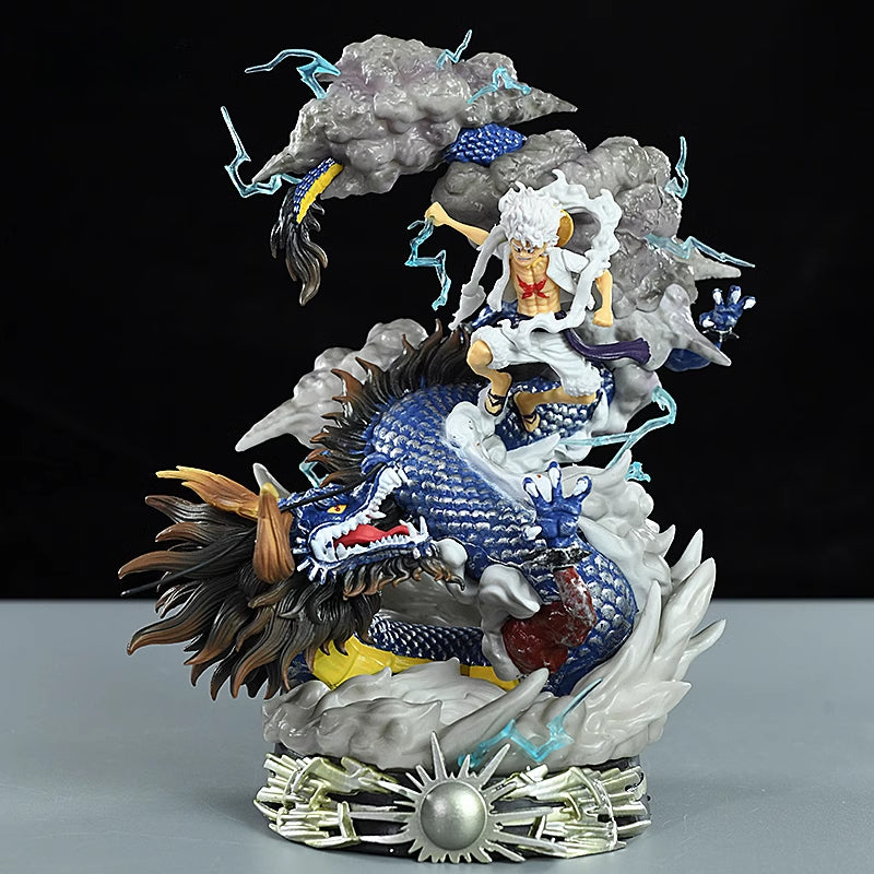 Figurine Dragon Lightning Anime – Figurine articulée de 23 cm avec effets de tonnerre, édition limitée – Parfait pour les fans de One Piece