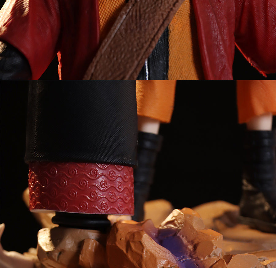 Conjunto de figuras de acción de Naruto y Sasuke - Edición de colección de 43 cm | Pantalla personalizable con bestias de cola