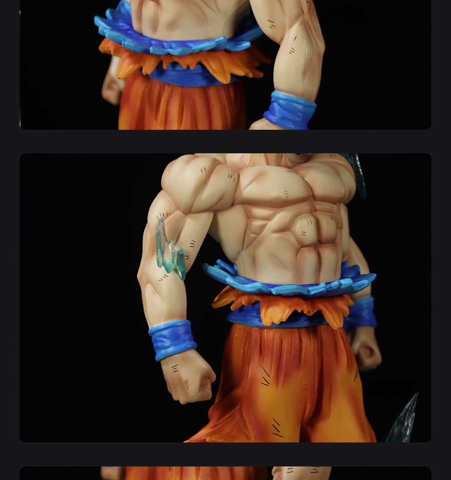 Dragon Ball Z Goku Figura-32 cm, 1.1 kg-Base de iluminación, Dios Super Saiyan