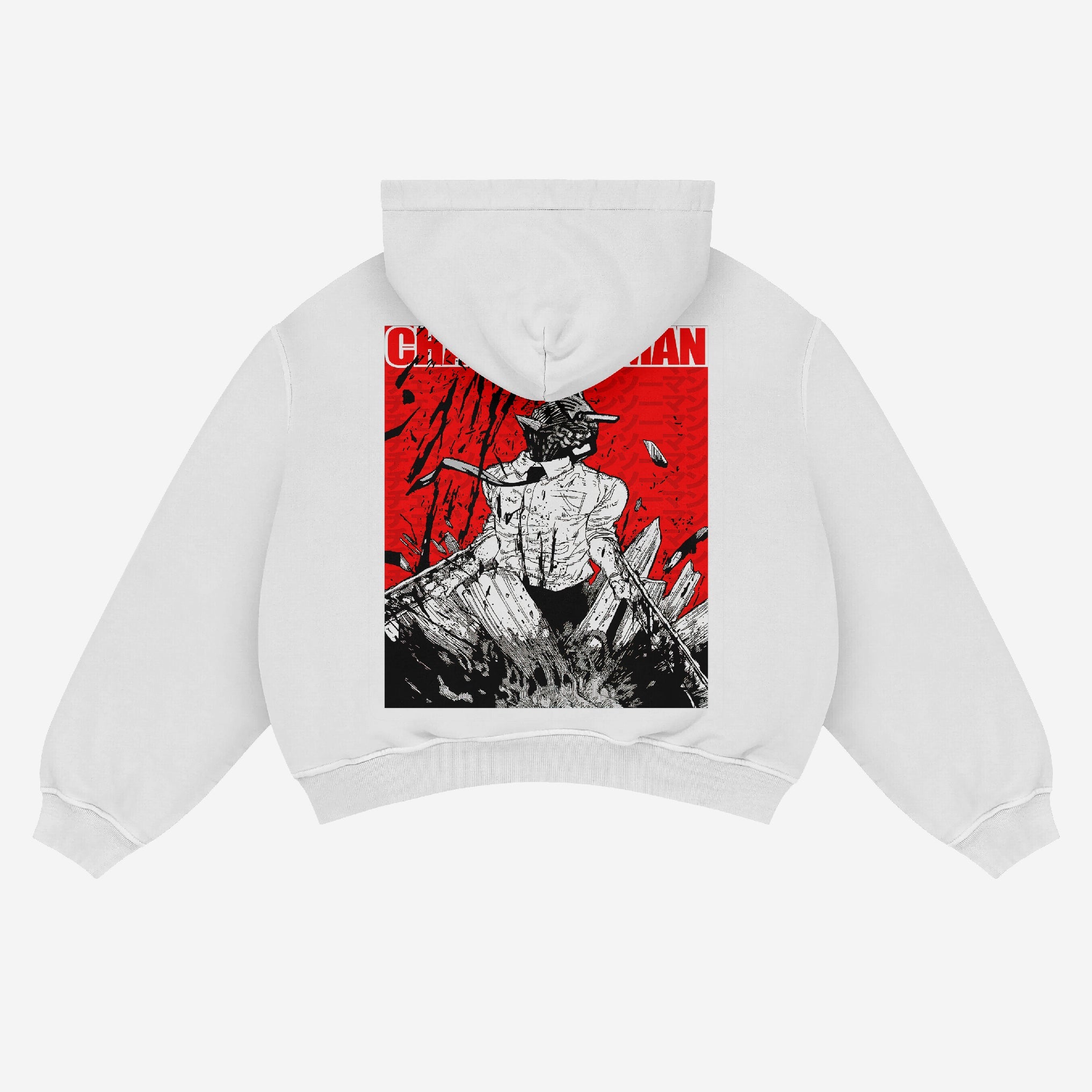 Chainsaw Man Red Rage Hoodie - 100% Cotton, Graphic Street - Style Anime Apparel - Seakoff