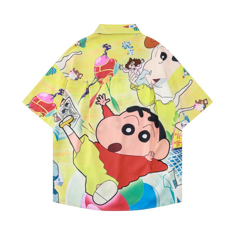Crayon Shin-chan anime button up shirt - Seakoff