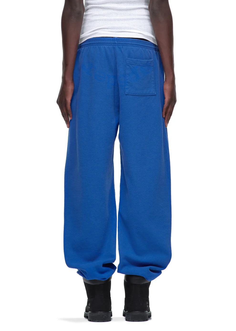 Sp5der Sweatpants – Unisex Blue Cotton Sweatpants with Front Logo Print