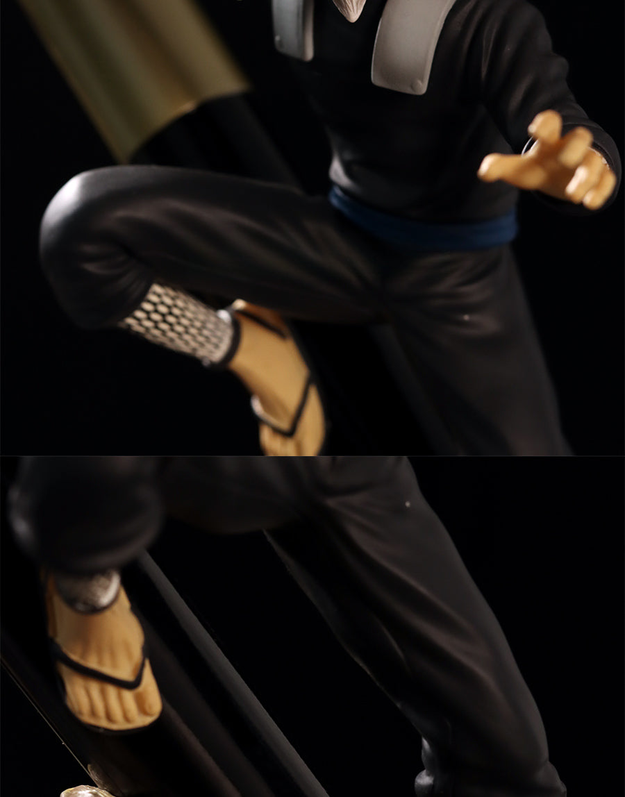 Figura de acción Hiruzen Sarutobi - Edición de 28 cm Collector | Pose dinámica con efectos de pergamino y chakra