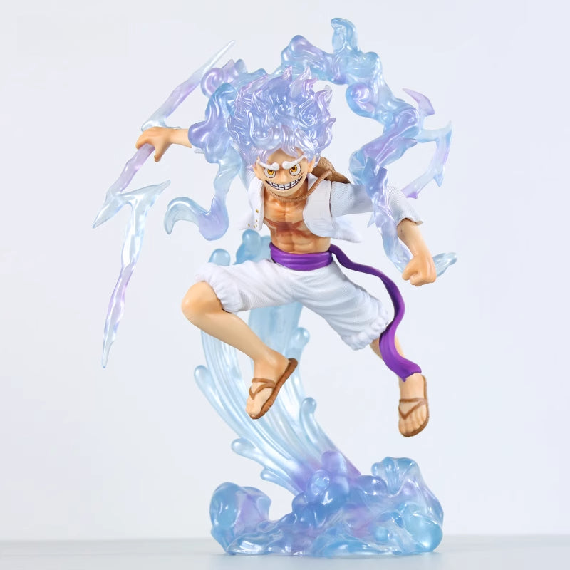 Luffy Gear 4動作小雕像 - 28厘米,具有動態藍色效果,限量版 - 一件收藏品