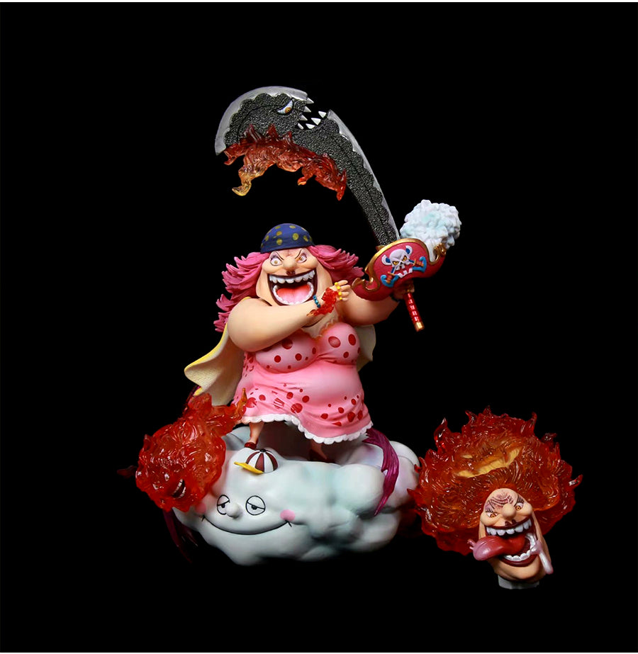 Big Mom Action Figurine - 28 cm con efectos ardientes y espada dinámica, edición limitada - una pieza coleccionable