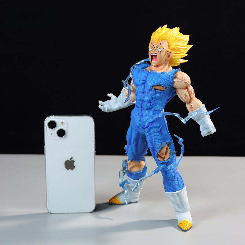 Vegeta Super Saiyan Figura coleccionable - Dragon Ball Z, 27 cm, alto detalle, pose de batalla
