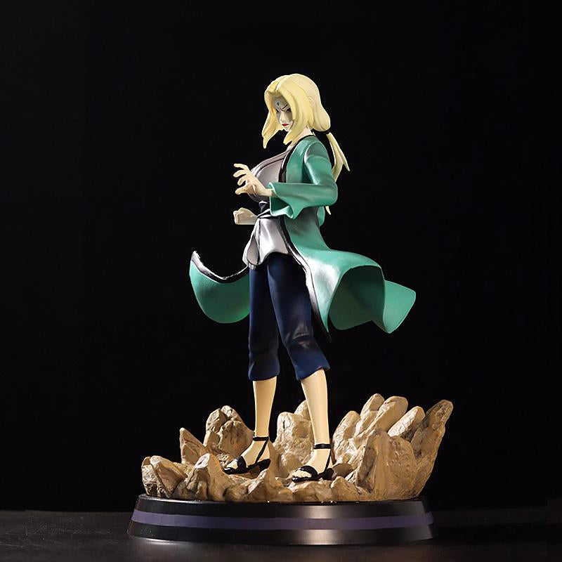 Figura de acción de Tsunade Senju - Edición de 28 cm de colección | Pose dinámica con base de efectos de chakra