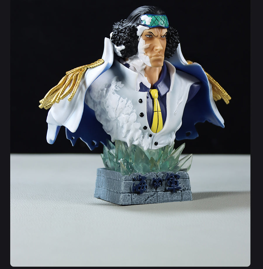 Conjunto de busto de almirantes marinhos - conjunto de 16 cm de 3 com uniformes detalhados - colecionável de uma peça