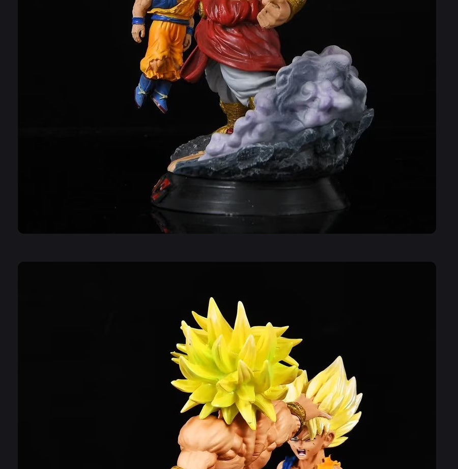 Dragon Ball Z Broly y Goku Figura - Altura de 17 cm, 0.5 kg - Momento de pelea épica