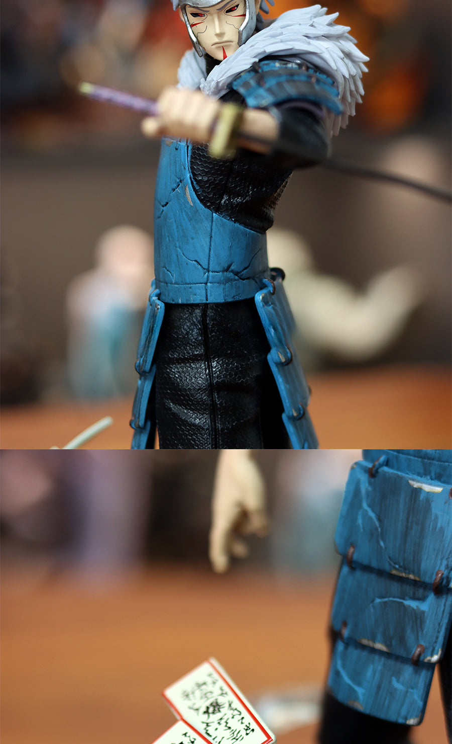 Figura de acción de Hashirama Senju - Edición de coleccionista de 37 cm | Pose dinámica con base de efecto de agua