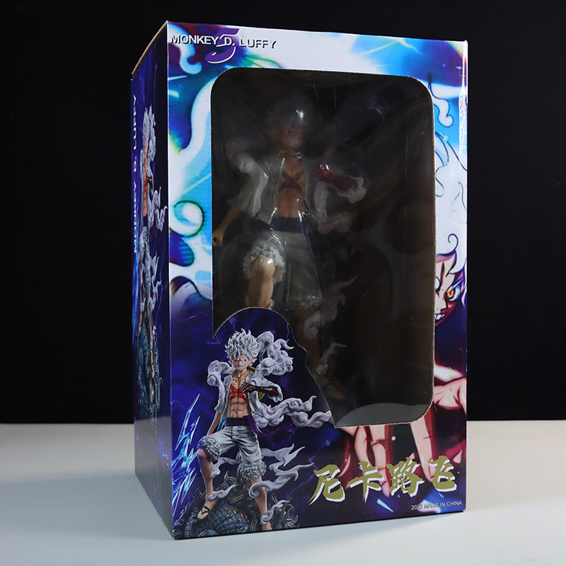 Luffy Gear 5動作小雕像 - 34厘米,具有閃電效果和龍基量,限量版 - 一件收藏品