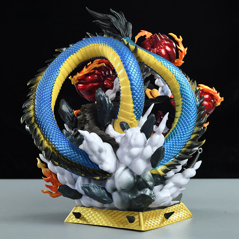 Luffy Gear 4動漫小雕像 - 24厘米的動作人物,具有火力效果,限量版 - 非常適合一件收藏家