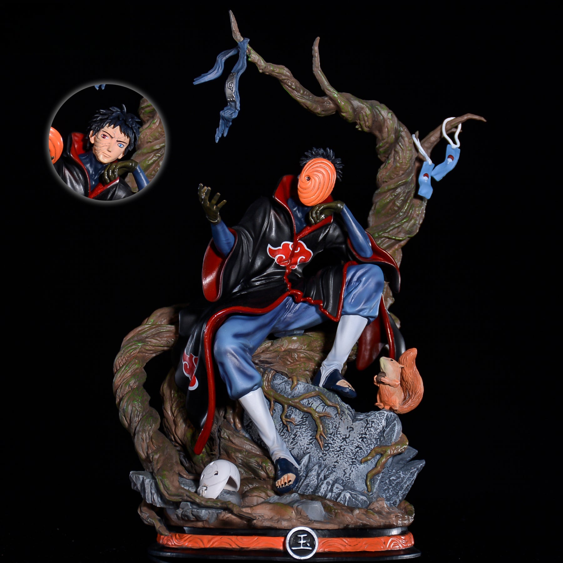 Tobi (Uchiha Obito) 액션 피겨 - 30cm | 아카츠키 | 탈착식 마스크 | 나루토 수집 가능