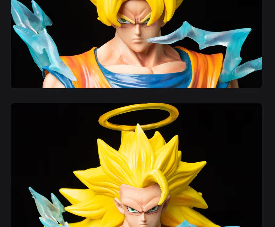 Dragon Ball Z Goku Angel Figura - 35 cm, 2 kg - Super Saiyan con halo