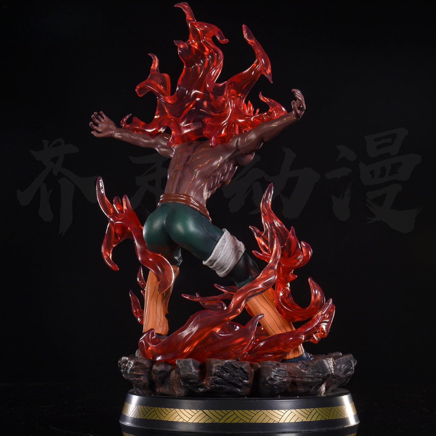 May Guy Action Figura - 31 cm de edición limitada | Pose dinámica con efectos y llamas de chakra