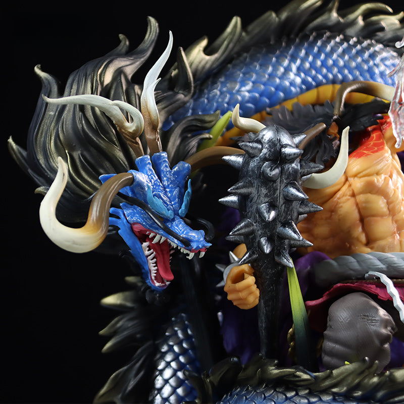 Kaido動作小雕像 - 30厘米,配以龍形和尖刺俱樂部,限量版 - 一件收藏品
