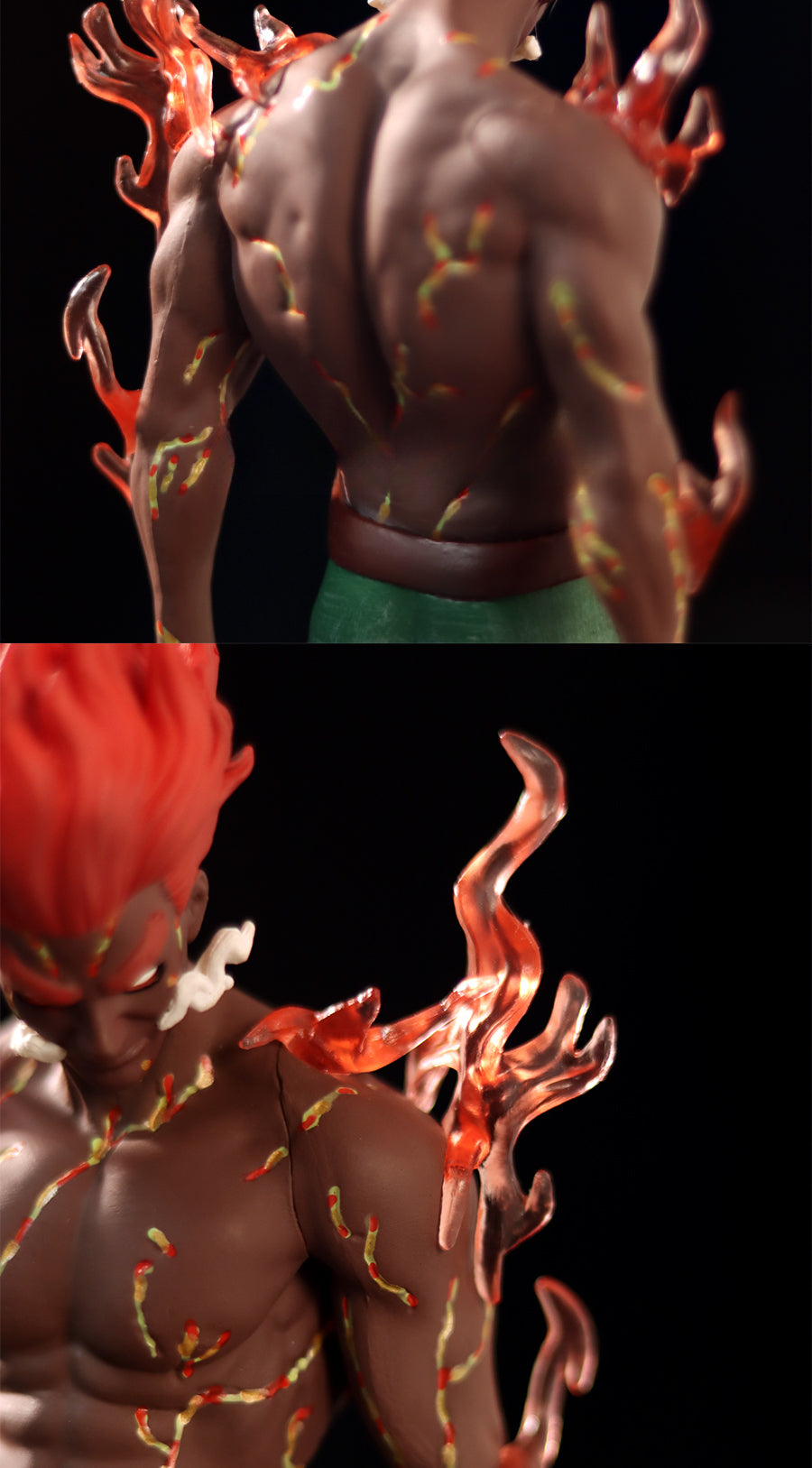 May Guy Action Figura - 29 cm de edición limitada | Pose dinámica con ojos y llamas brillantes