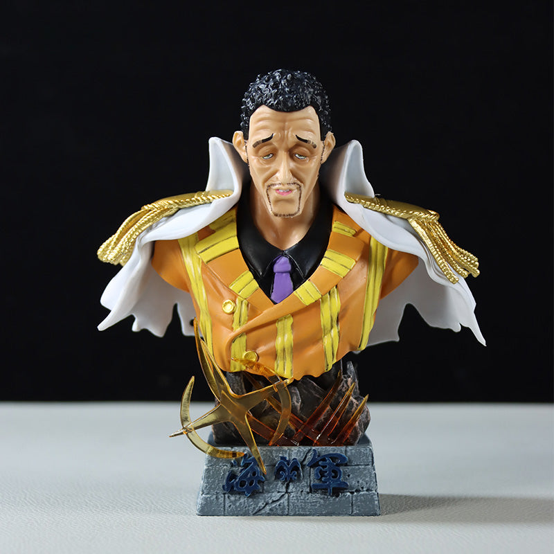 Conjunto de busto de almirantes marinhos - conjunto de 16 cm de 3 com uniformes detalhados - colecionável de uma peça