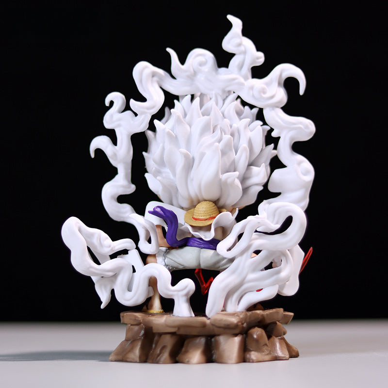Luffy Gear 5 Action Figurine - 16 cm con efectos ardientes - One Piece coleccionable