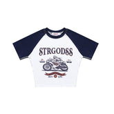 Graphic Crop Tee - Seakoff