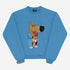 Introducing the Chill Guy Morning Chill Guy Sweatshirt—a cozy, meme-inspired pullover available in Black, White, and Blue. This fleece-lined cotton sweatshirt features a relaxed fit with a cartoon brown dog in a blue robe, red boxing gloves, and slippers against a plain white background.