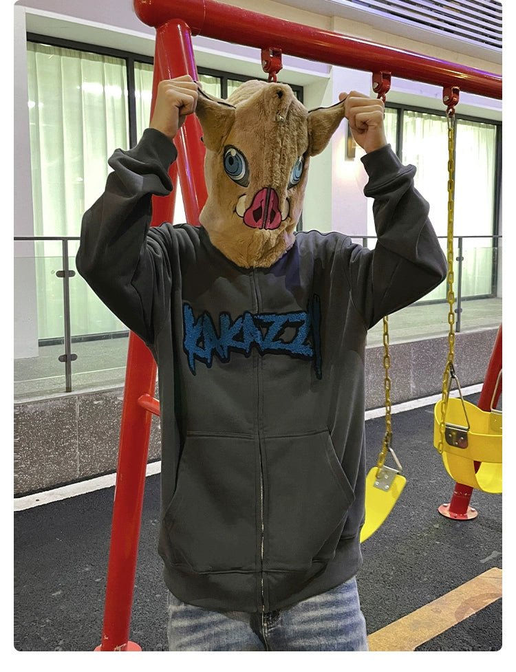 Hashibira Inosuke Full Zip Hoodie - Seakoff