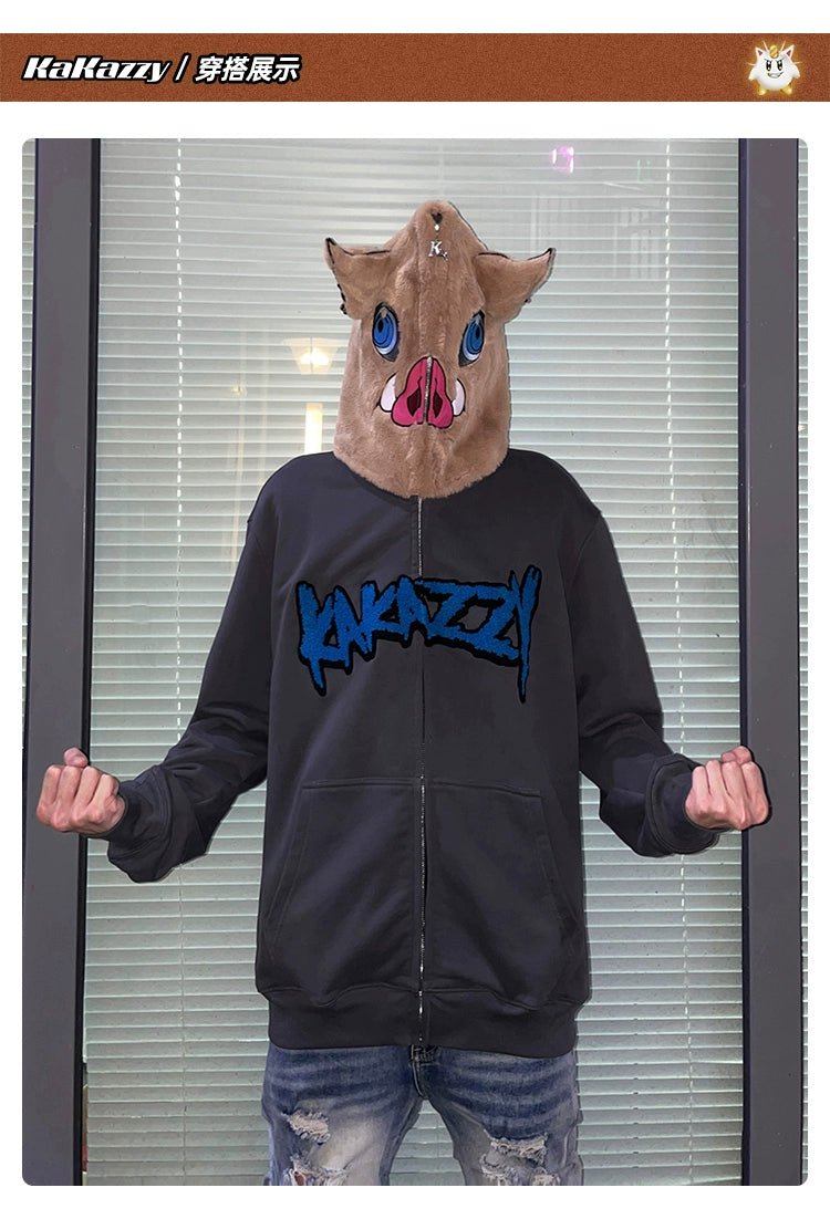 Hashibira Inosuke Full Zip Hoodie - Seakoff