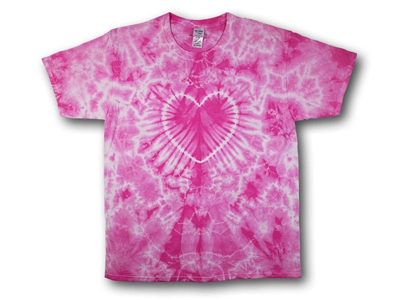 Heart Pattern Tie Dye T - Shirts for Men and Women - Vibrant and Comfortable Casual Wear - Seakoff