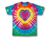 Heart Pattern Tie Dye T - Shirts for Men and Women - Vibrant and Comfortable Casual Wear - Seakoff
