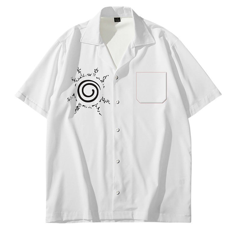 naruto anime button up shirt - Seakoff