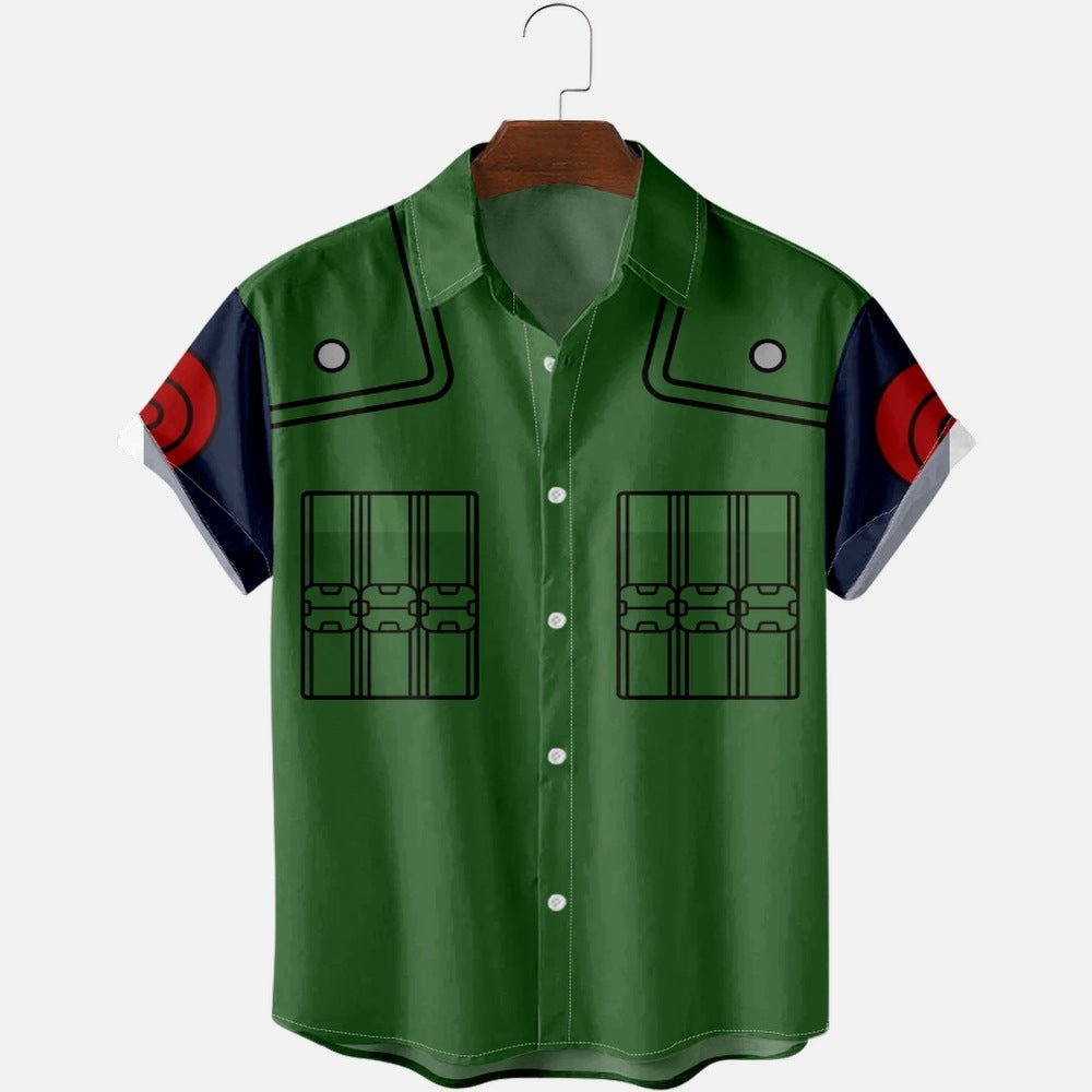 naruto anime button up shirt - Seakoff