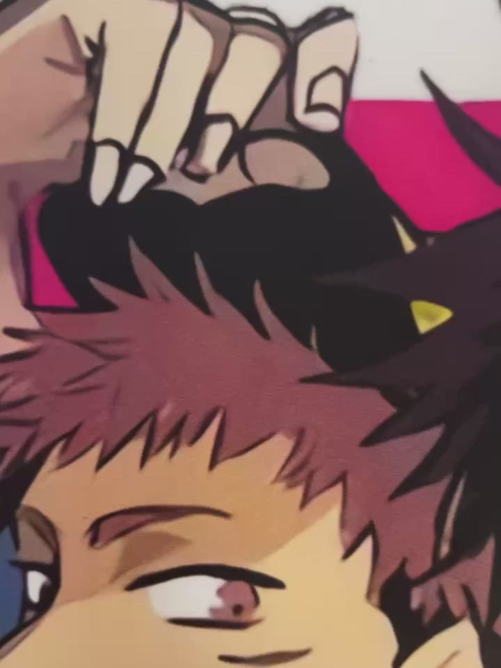 Jujutsu Kaisen 트리오 포즈 티셔츠 - 생생한 애니메이션 캐릭터 디자인