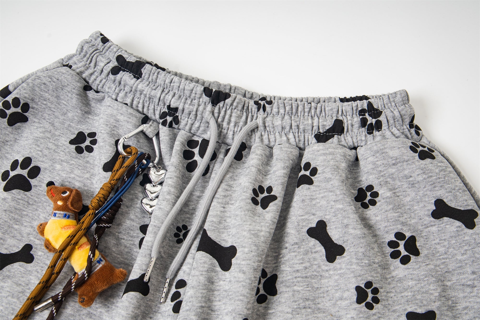 Paw Print Wide-Leg Lounge Pants | Dog Bone Streetwear Sweats