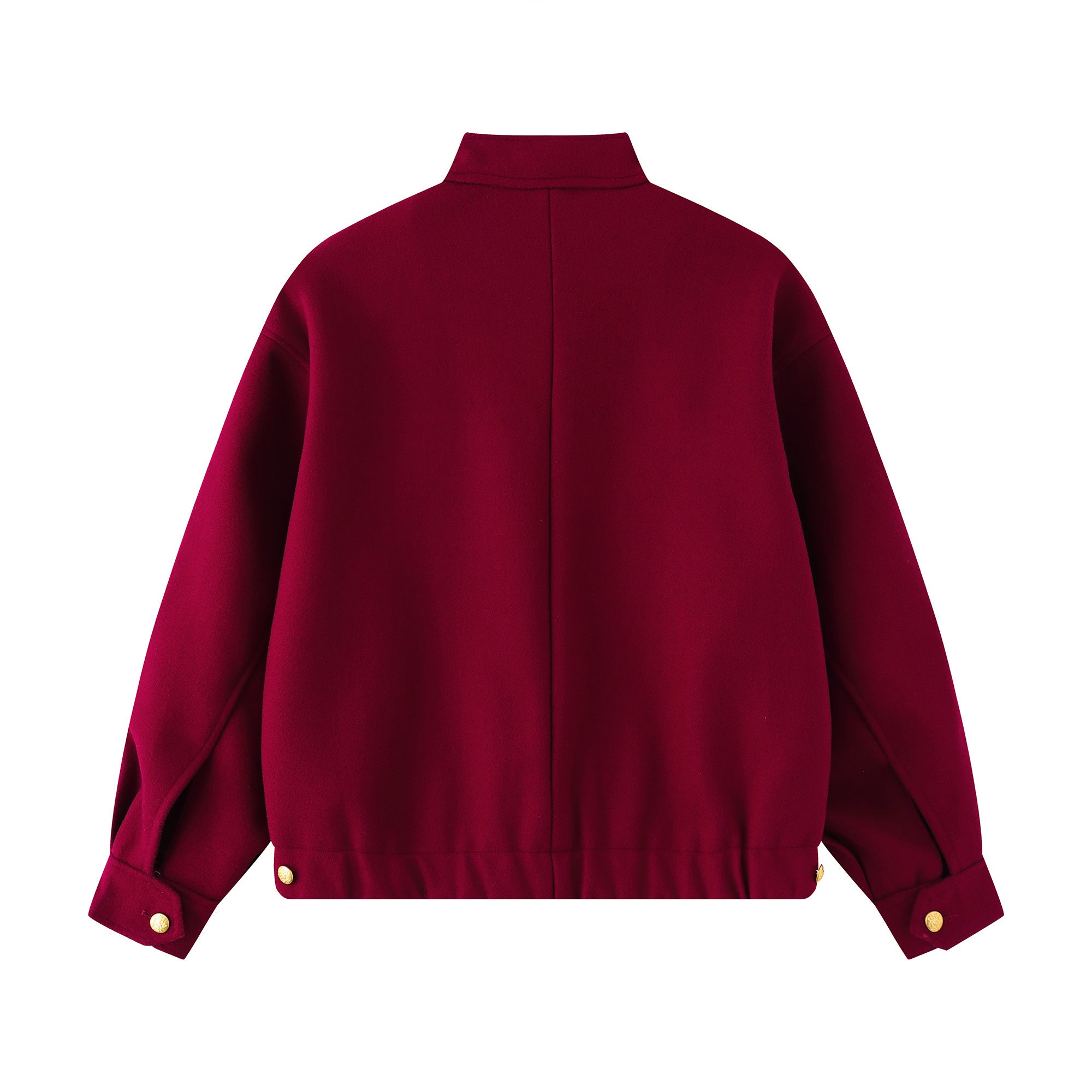Omirad Utility Bomber Jacket | Gold-Tone Snap Stand Collar