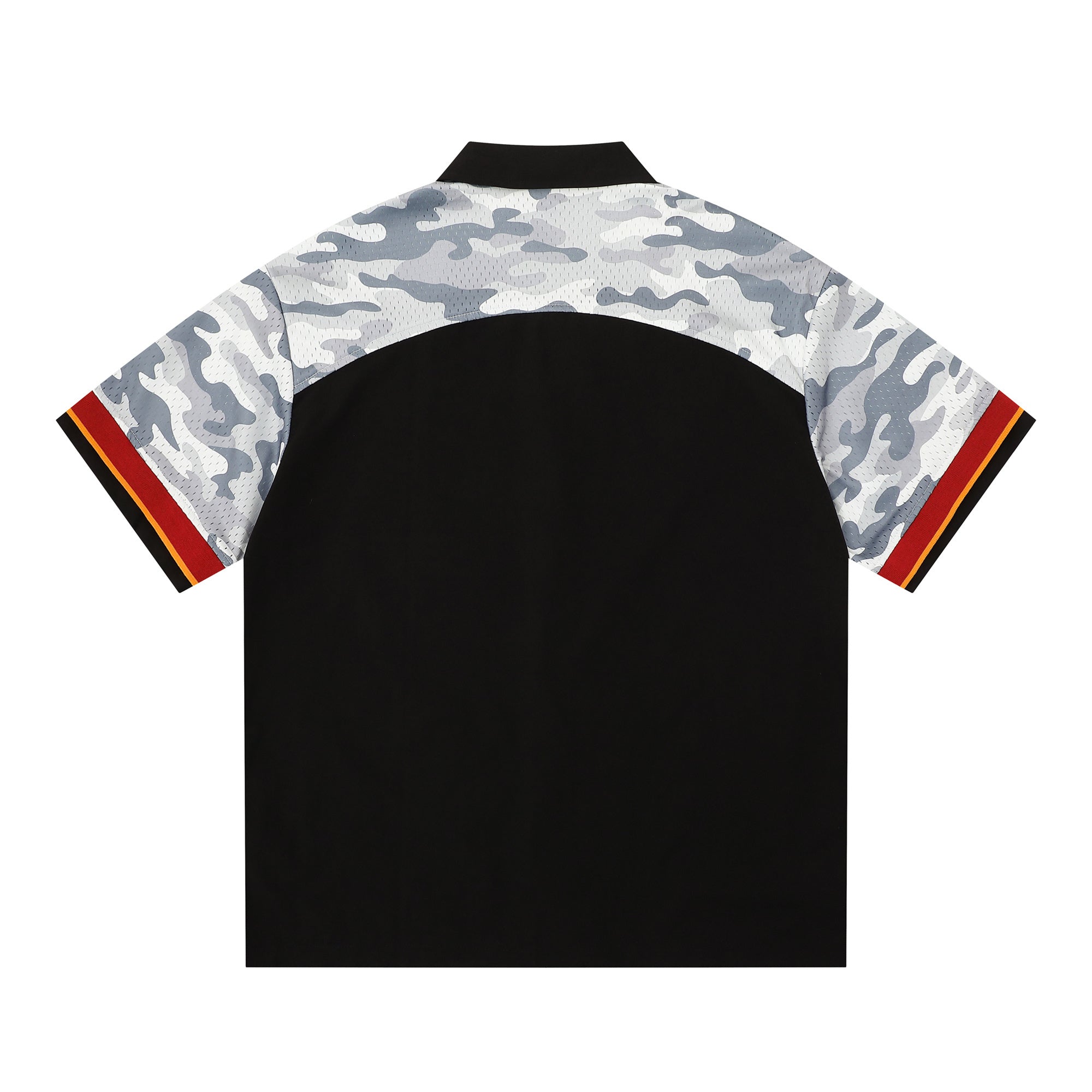 Omirad Camo Panel Shirt | Streetwear Button-Up with Eagle Patch