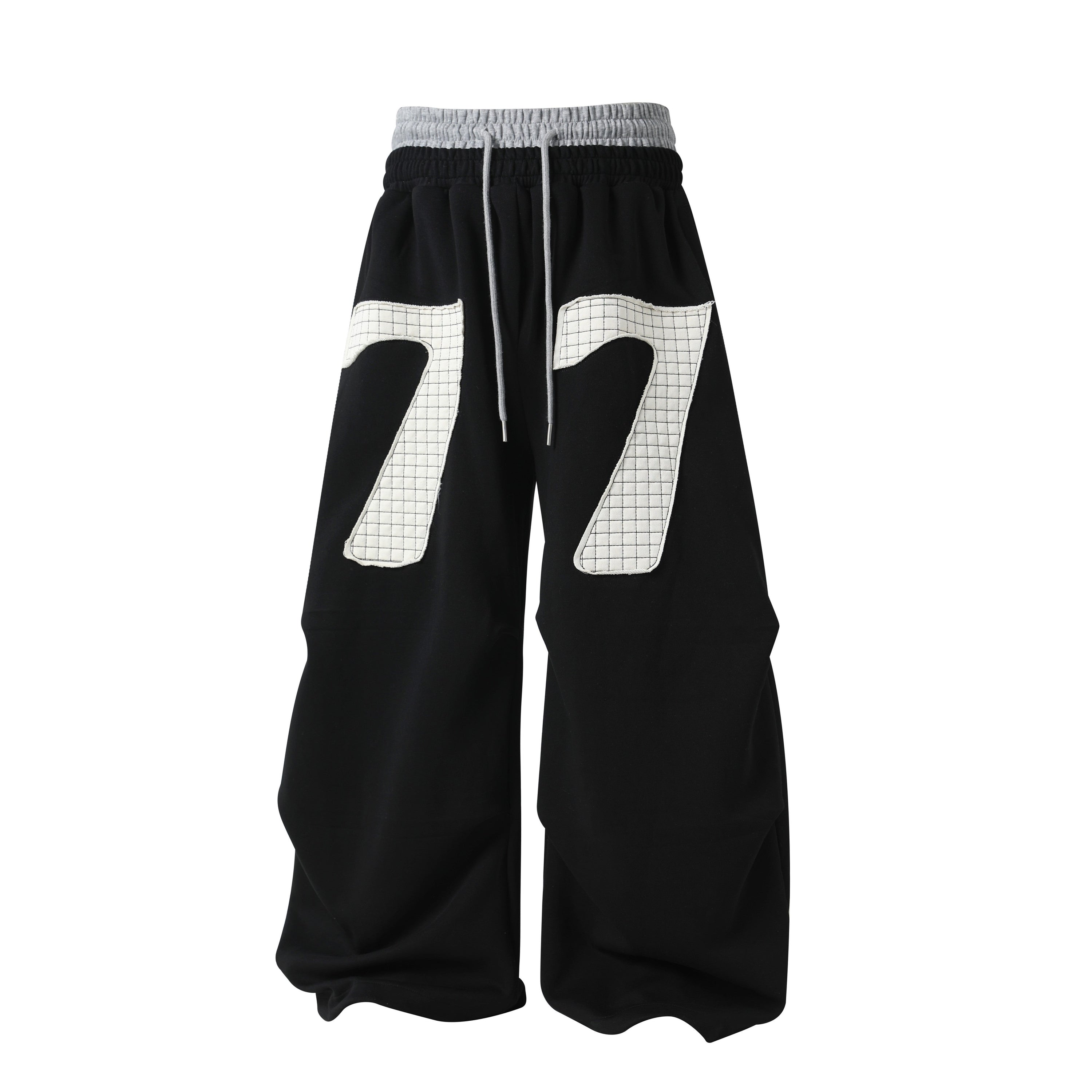 Omirad 77 Patchwork Wide-Leg Sweatpants | Streetwear