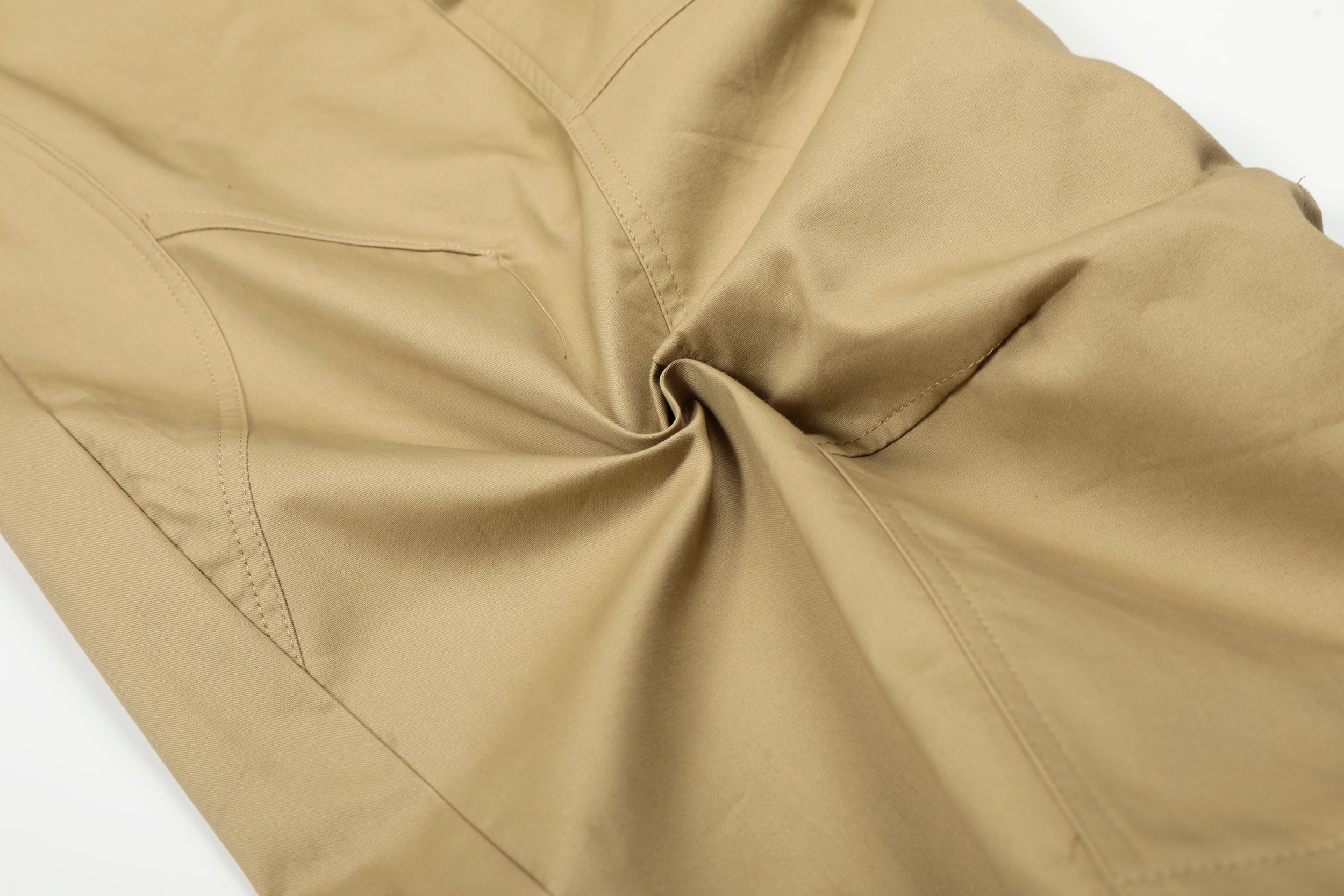 Omirad Curved Seam Cargo Pants – Khaki Wide Leg