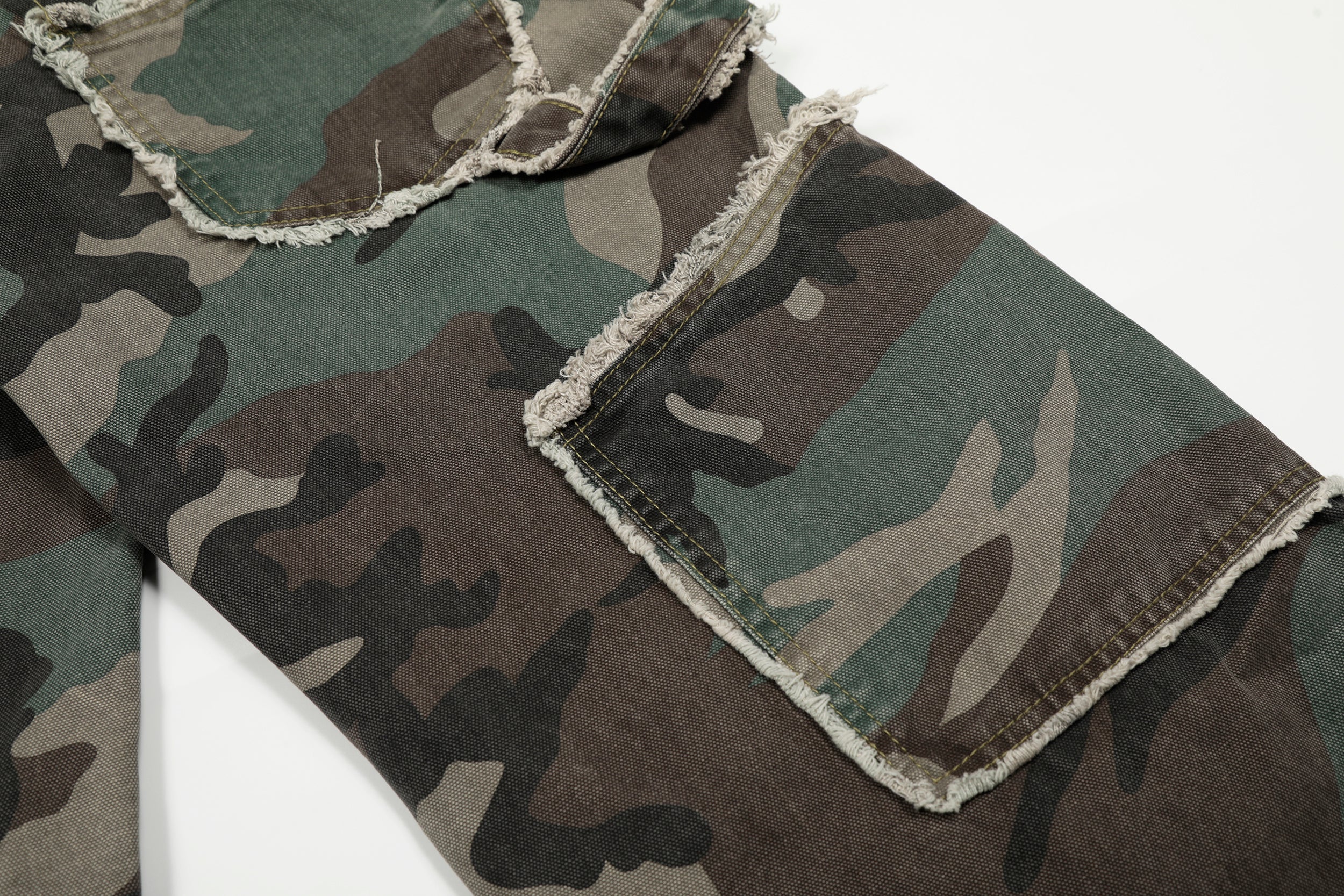 Omirad Double-Waist Camo Cargo Jeans | Wide-Leg Streetwear