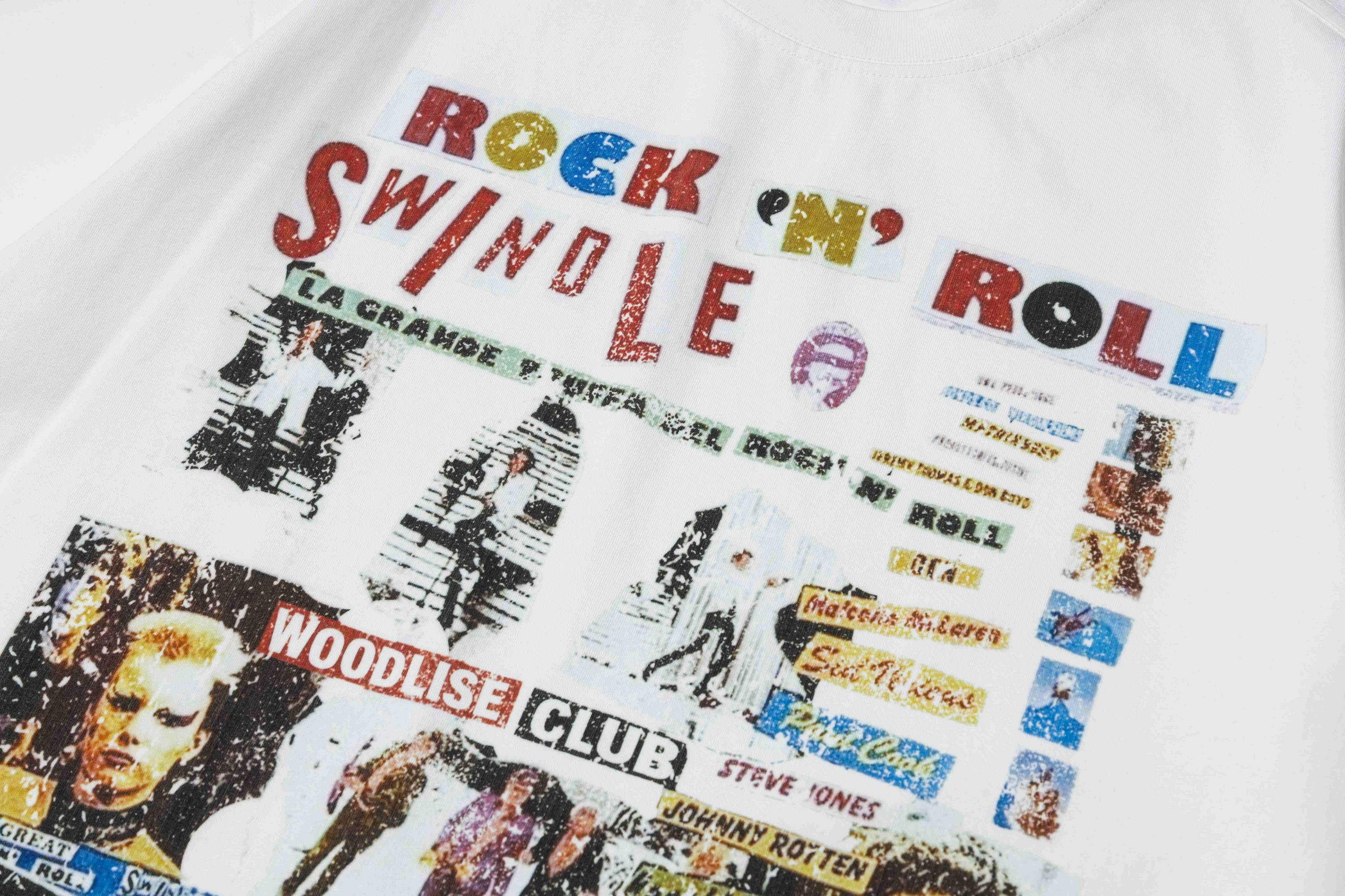 Rock 'N' Roll Swindle Collage Graphic Tee | Retro Streetwear