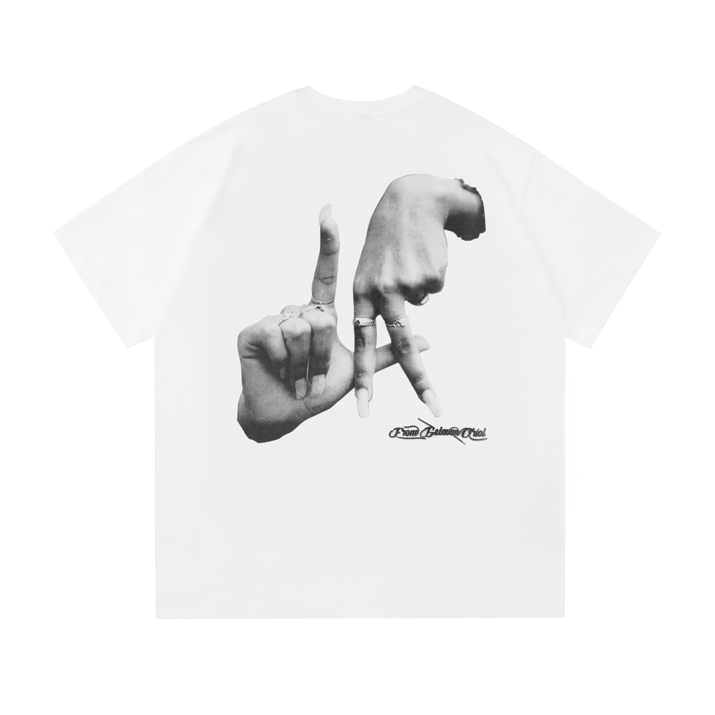 Saludo Estevan Oriol Hand Graphic Oversized Tee