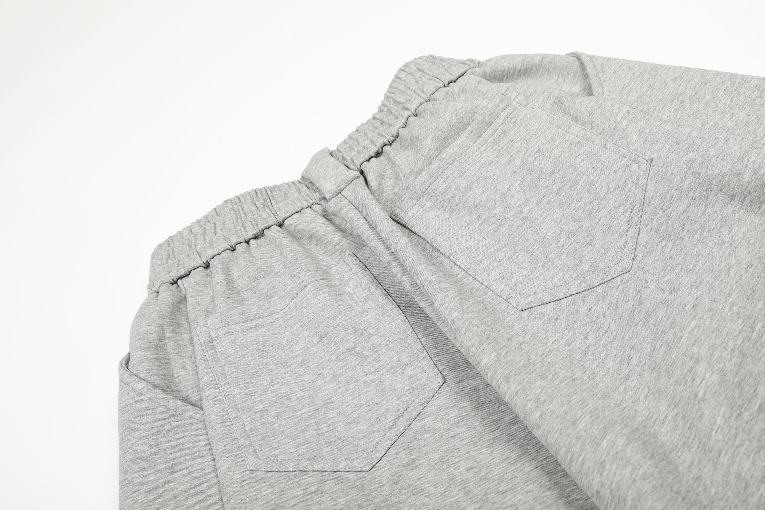 Omirad Pleated Relaxed Wide-Leg Pants – Light Grey