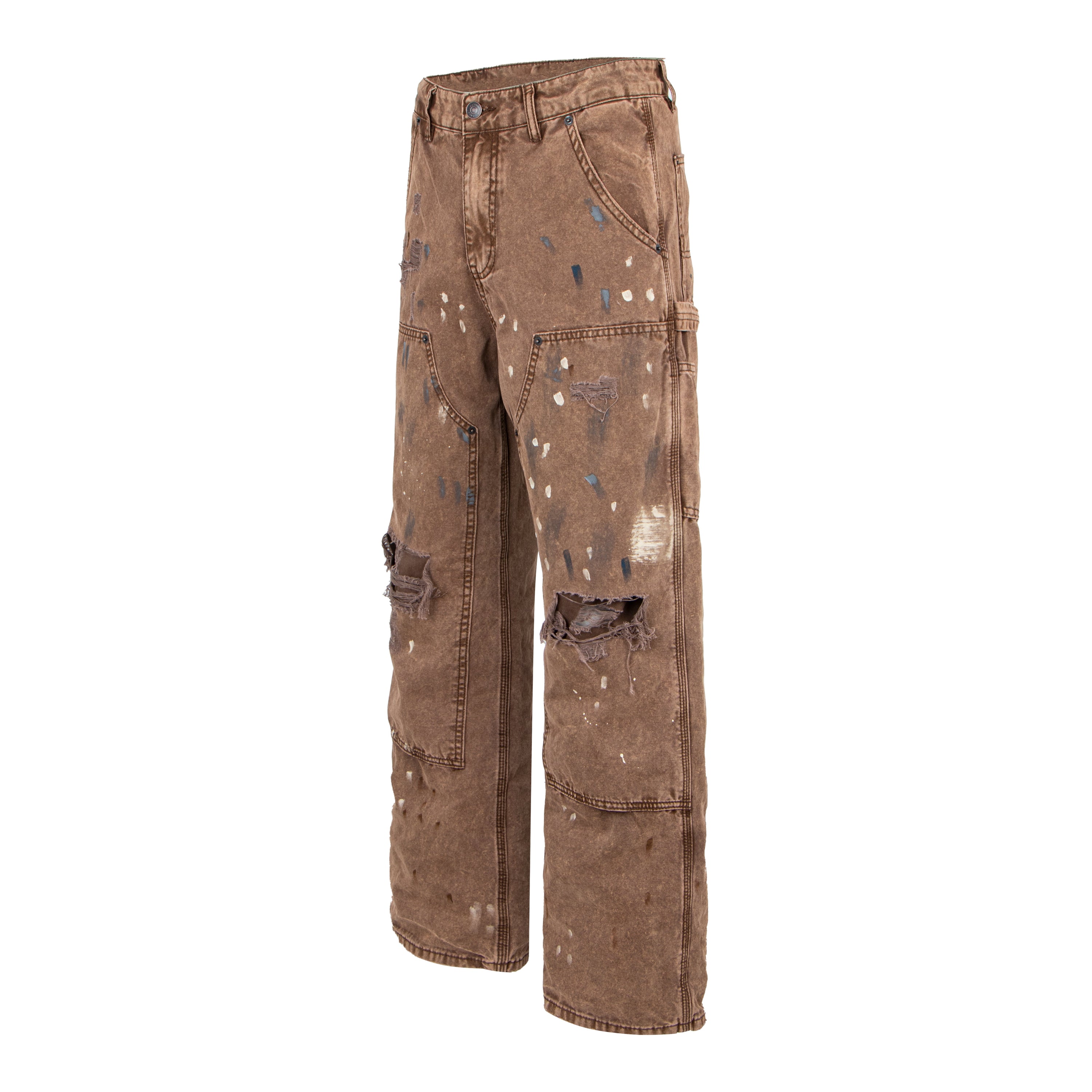 Omirad Distressed Painter Workwear Denim Pants | 100% Cotton
