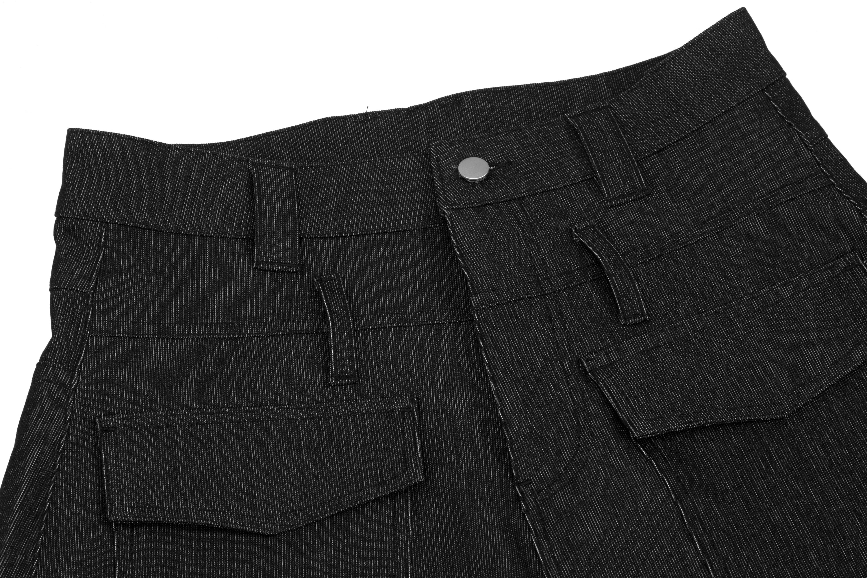 Omirad Utility Wide-Leg Denim Pants | Structured Streetwear
