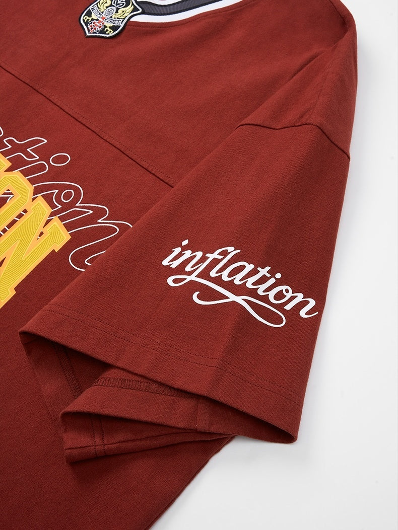 Inflation Passion Graphic V-Neck Tee | Varsity Streetwear