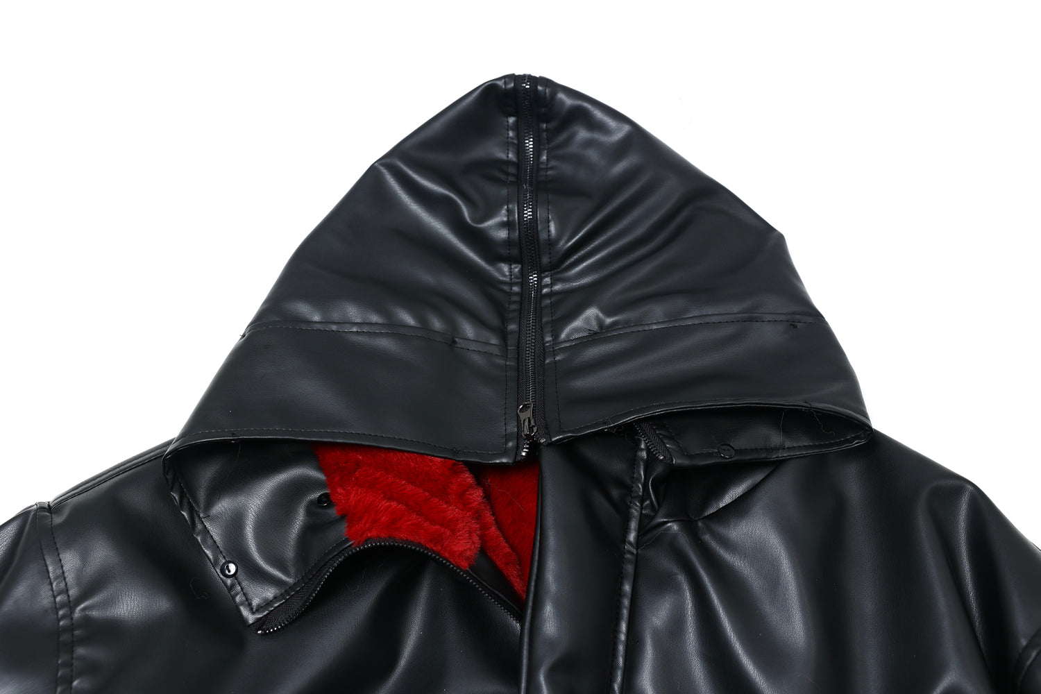 Faux Fur Hood PU Puffer Jacket | High-Gloss Street-Luxury