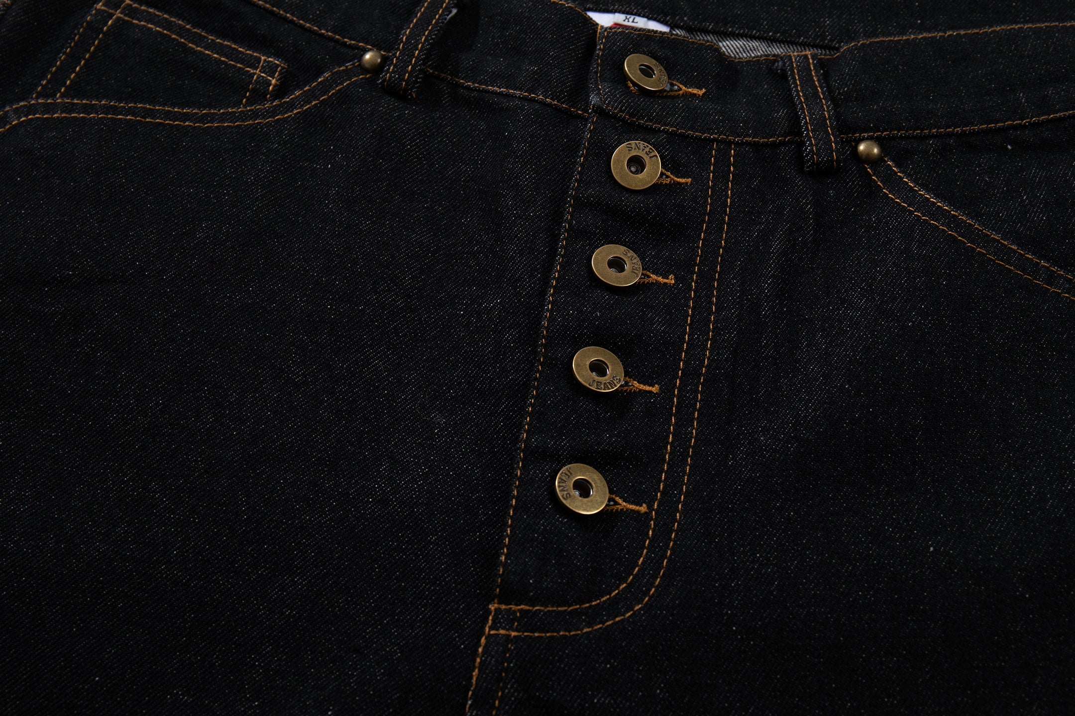 Omirad Curved Panel Wide Leg Denim Pants | High-Rise Button Fly