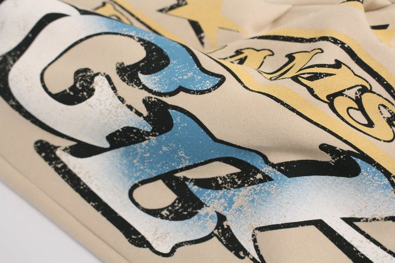 Fleece-Lined Letter Graphic Wide-Leg Sweatpants | SEAKOFF